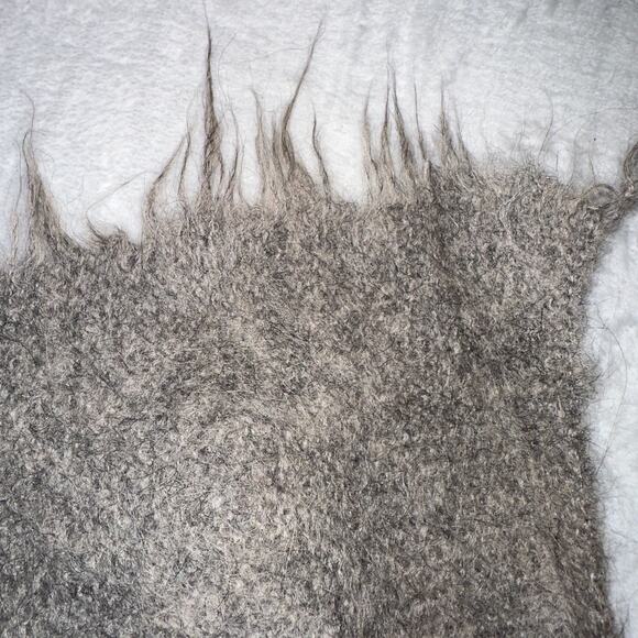 Lauren Manoogian Suri Fringe Scarf Rock Taupe Grey Brown 100% Suri Alpaca NWT - Picture 14 of 15